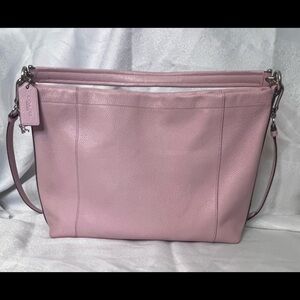 Pebble Leather Pink Coach Scout Hobo Bag/wallet for the price of the bag alone